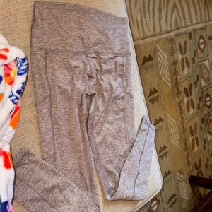 Tan High-Waisted Aerie Offline Leggings